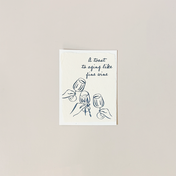 Aging Like Fine Wine Flat Note Card