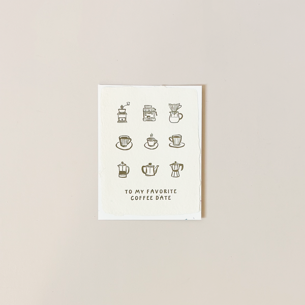 Favorite Coffee Date Flat Note Card