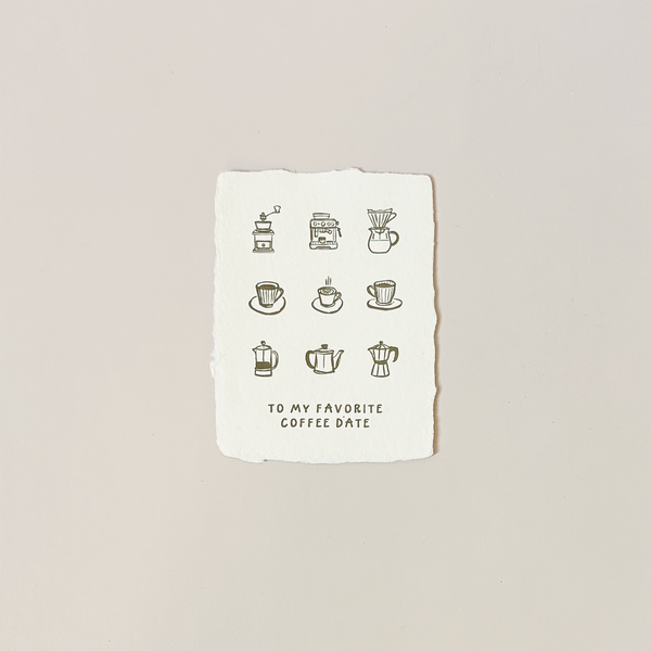 Favorite Coffee Date Flat Note Card