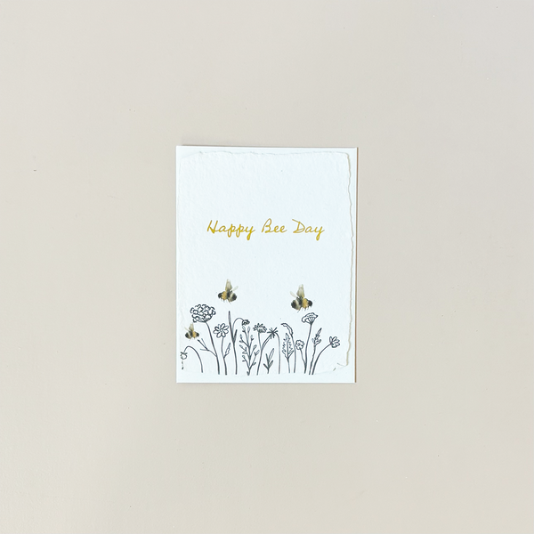 Happy Bee Day Flat Note Card