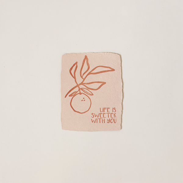 Life is Sweeter With You Flat Note Card