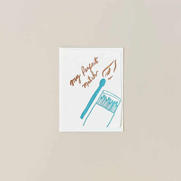 My Perfect Match Flat Note Card