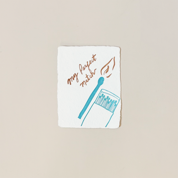 My Perfect Match Flat Note Card