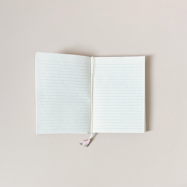 Block Print Lined Notebook Ditsy Floral Blush