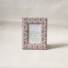 Block Print Picture Frame Floral Blush