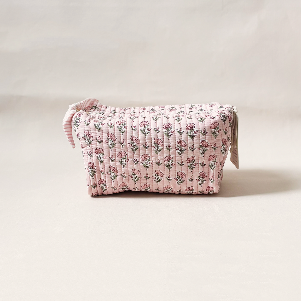 Cosmetic Bag Large Floral Blush