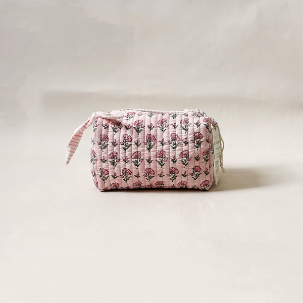 Cosmetic Bag Small Floral Blush