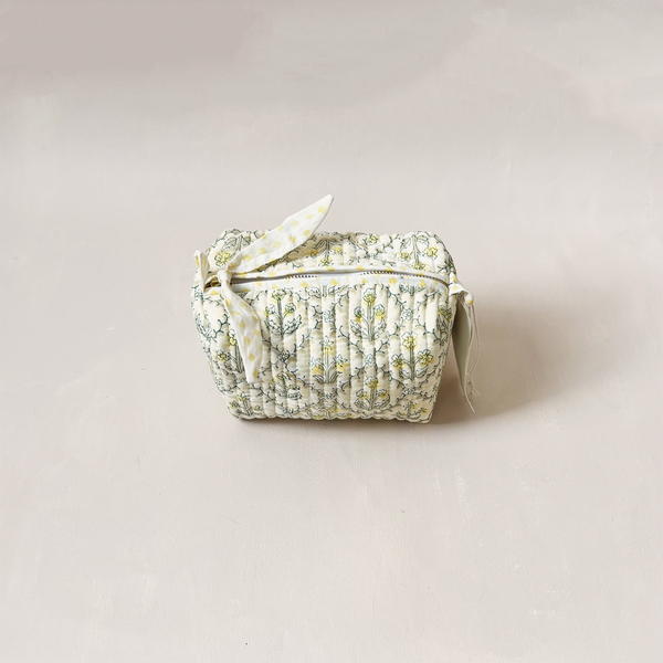 Cosmetic Bag Small Floral Buttercream
