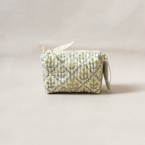 Cosmetic Bag Small Floral Buttercream