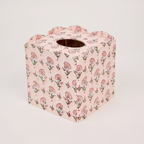 Ditsy Floral Block Print Tissue Box