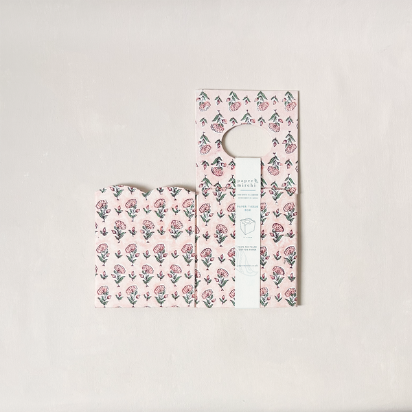 Ditsy Floral Block Print Tissue Box