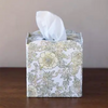 Wild Rose Block Print Tissue Box