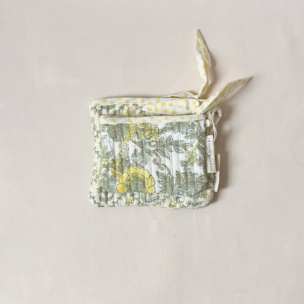 Zipper Pouch Set Floral Buttercream