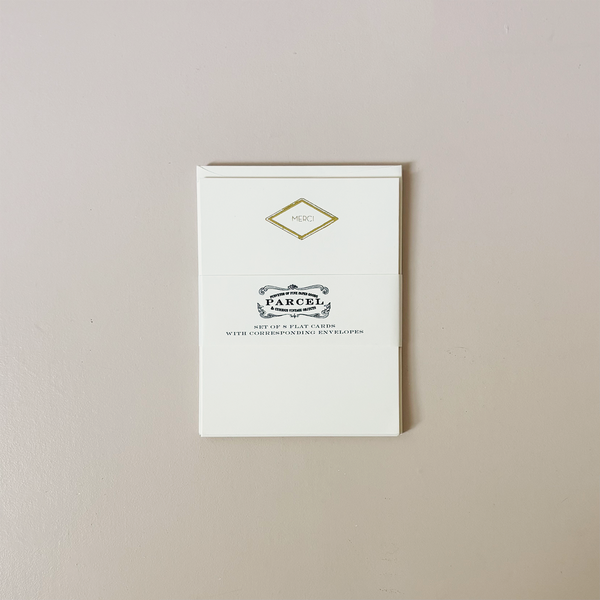 Gold Merci Note Card Set