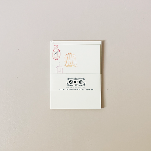 Watercolor Birdcage Note Card Set