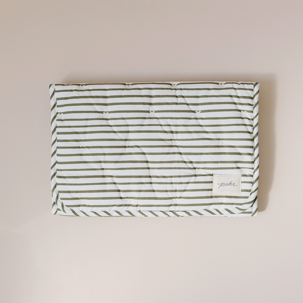 Portable Changing Pad Olive Stripe