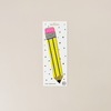 Yellow Pencil Embroidered Bookmark