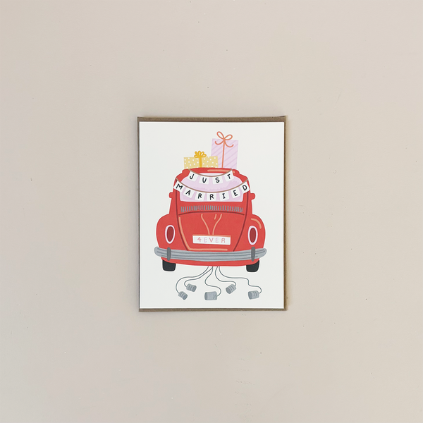 Just Married Note Card