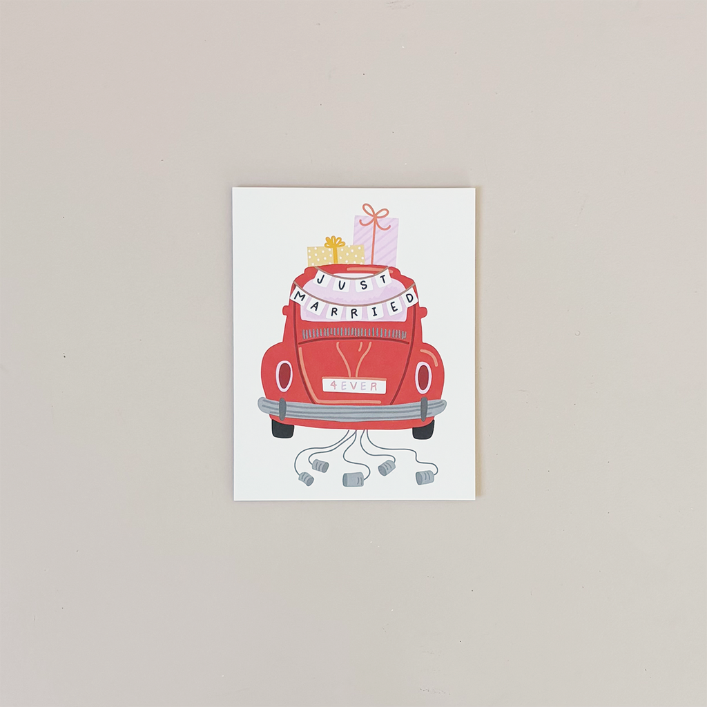 Just Married Note Card