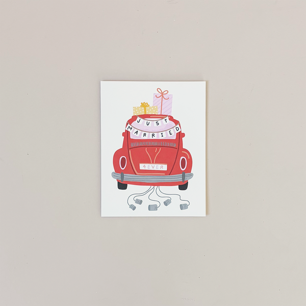Just Married Note Card