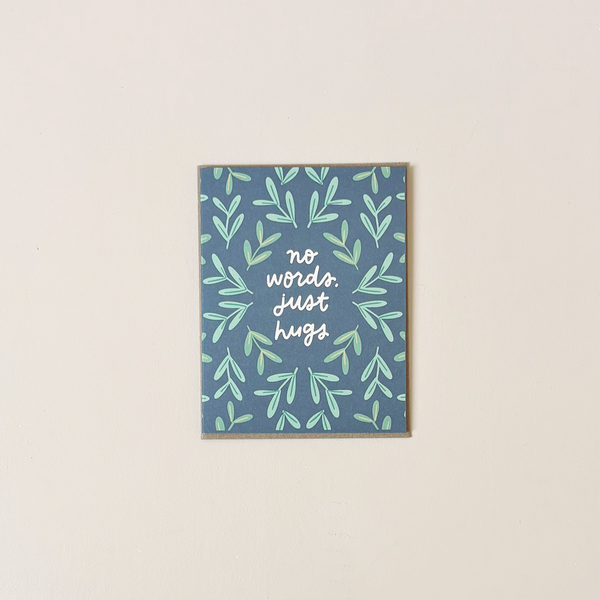 No Words, Just Hugs Note Card