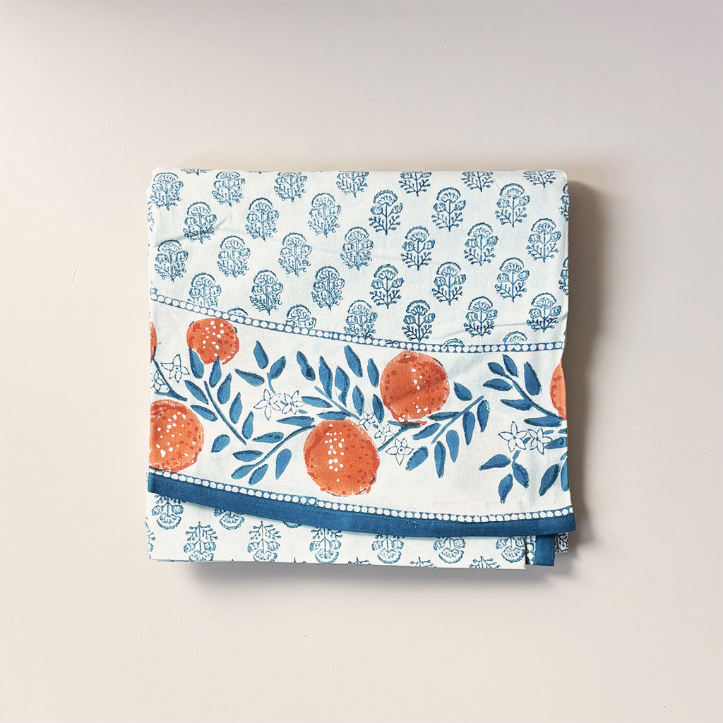 Orange Grove Tablecloth 90" Round