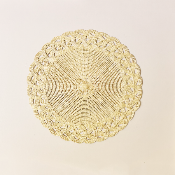 Braided Raffia Placemat Set/4