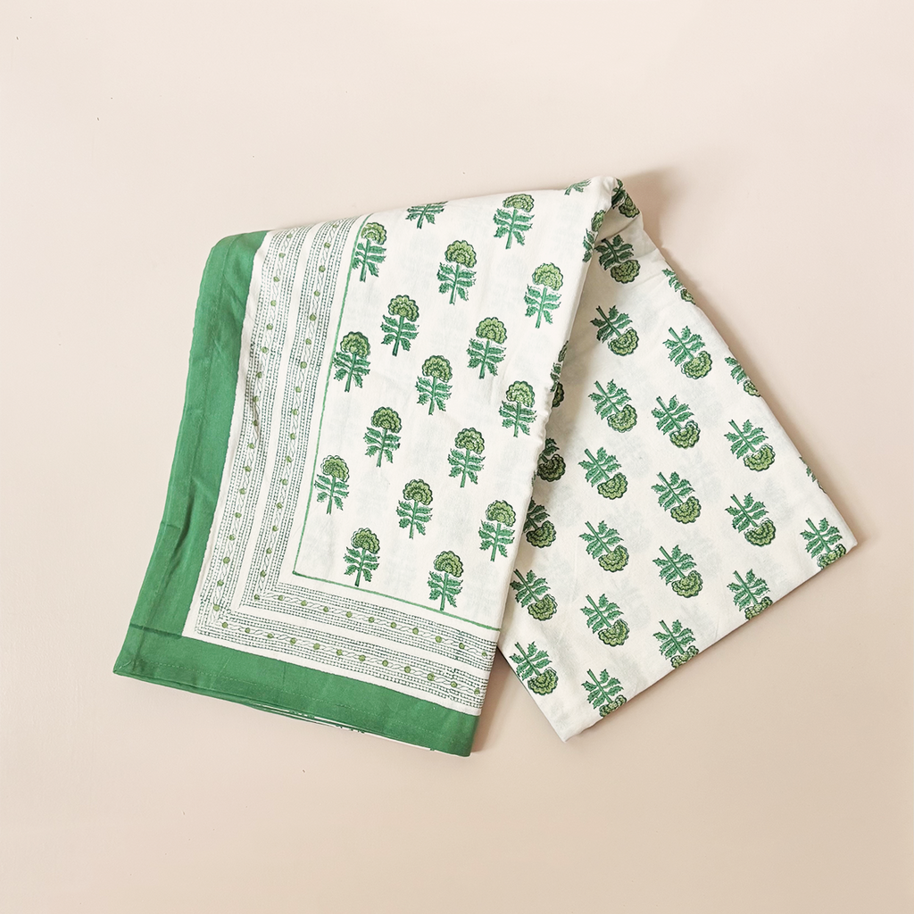 Chardonnay Green Tablecloth 60" x 120"