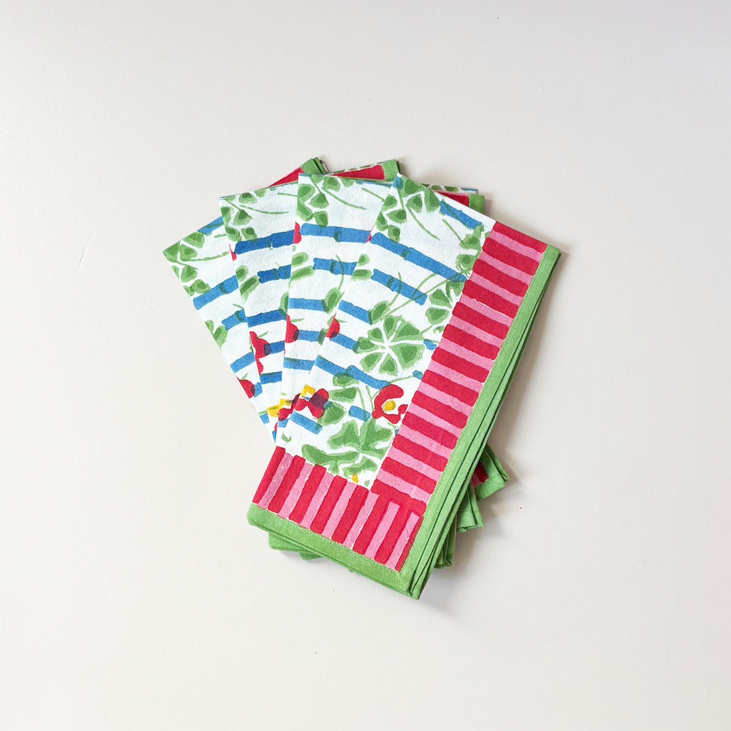 Geranium Carnival Napkin Set/4