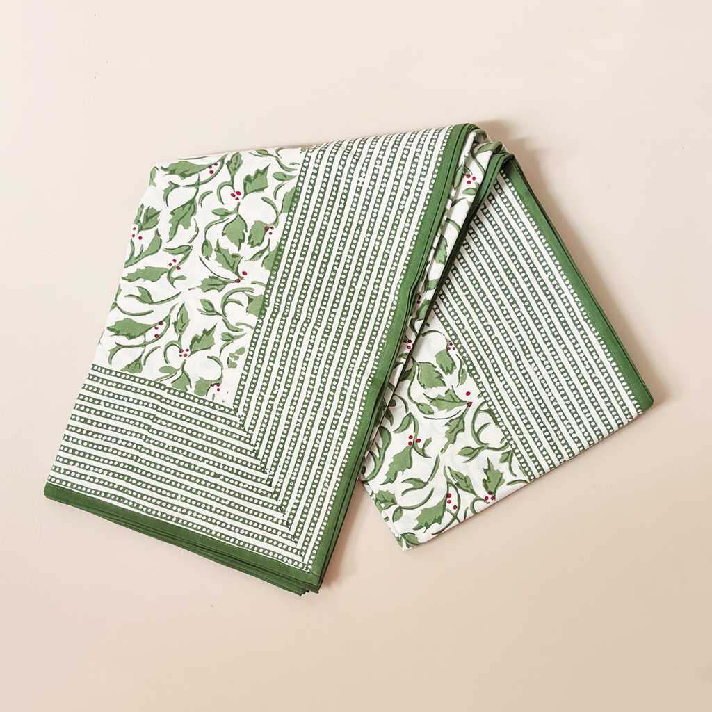 Holly Berry Tablecloth 60" x 90"