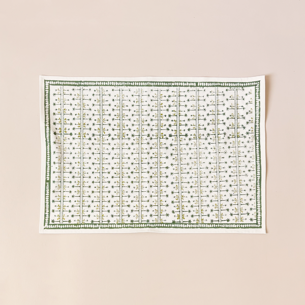 India Hicks Palm Ave Hunter Green Placemats Set/4