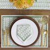 India Hicks Palm Ave Hunter Green Placemats Set/4