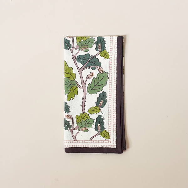 Oak & Acorn Napkins Set/4