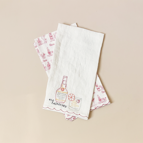 Old Fashioned Linen Tea Towel Set