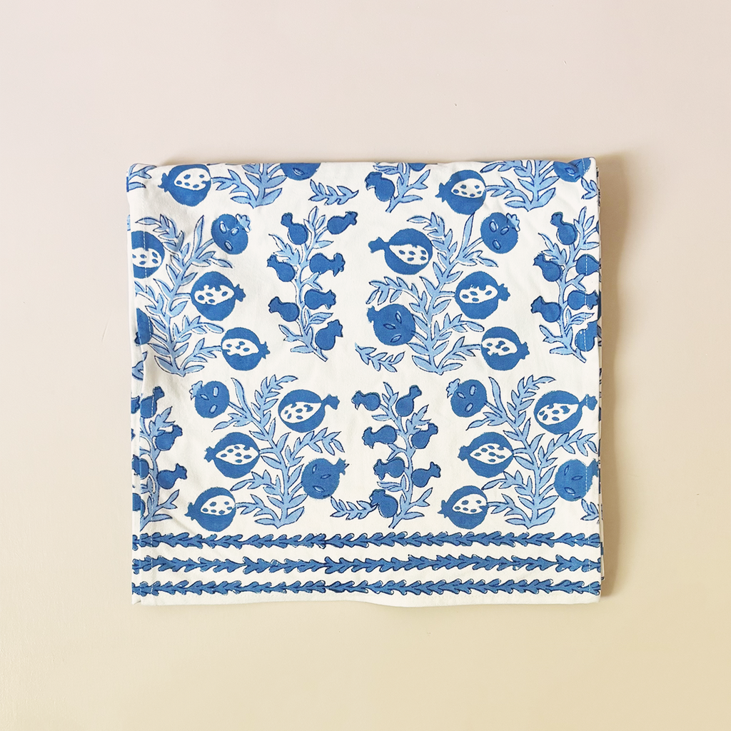 Pom Bells Wedgewood Table Runner 14" x 108"