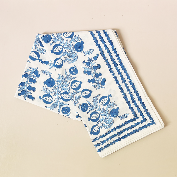 Pom Bells Wedgewood Tablecloth 60" x 120"