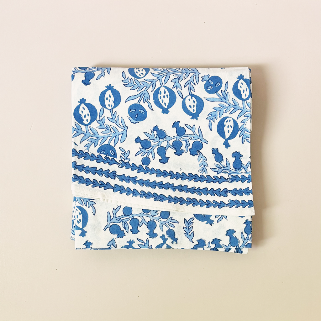 Pom Bells Wedgewood Tablecloth 90" Round