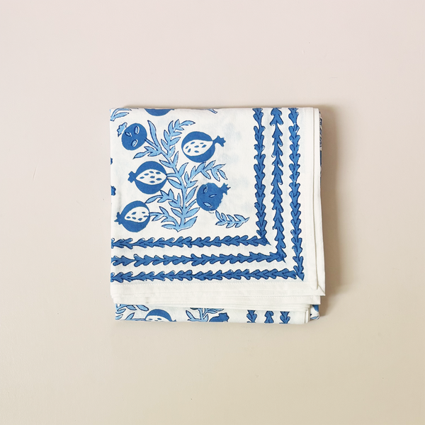 Pom Bells Wedgewood Tablecloth 60" x 120"