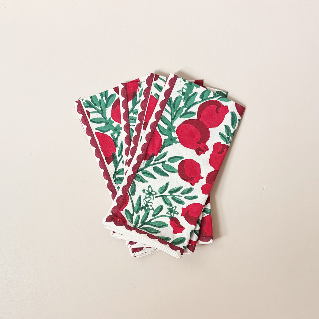 Pomegranate Vine Napkins Set/4