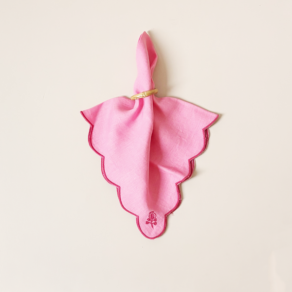 Round Bamboo Napkin Ring Set/4