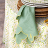 Scalloped Buti Napkin Set/4 Forest Shade