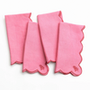 Scalloped Buti Napkin Set/4 Wild Rose