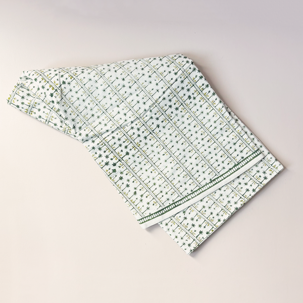 India Hicks Palm Ave Hunter Green Tablecloth 90" Round