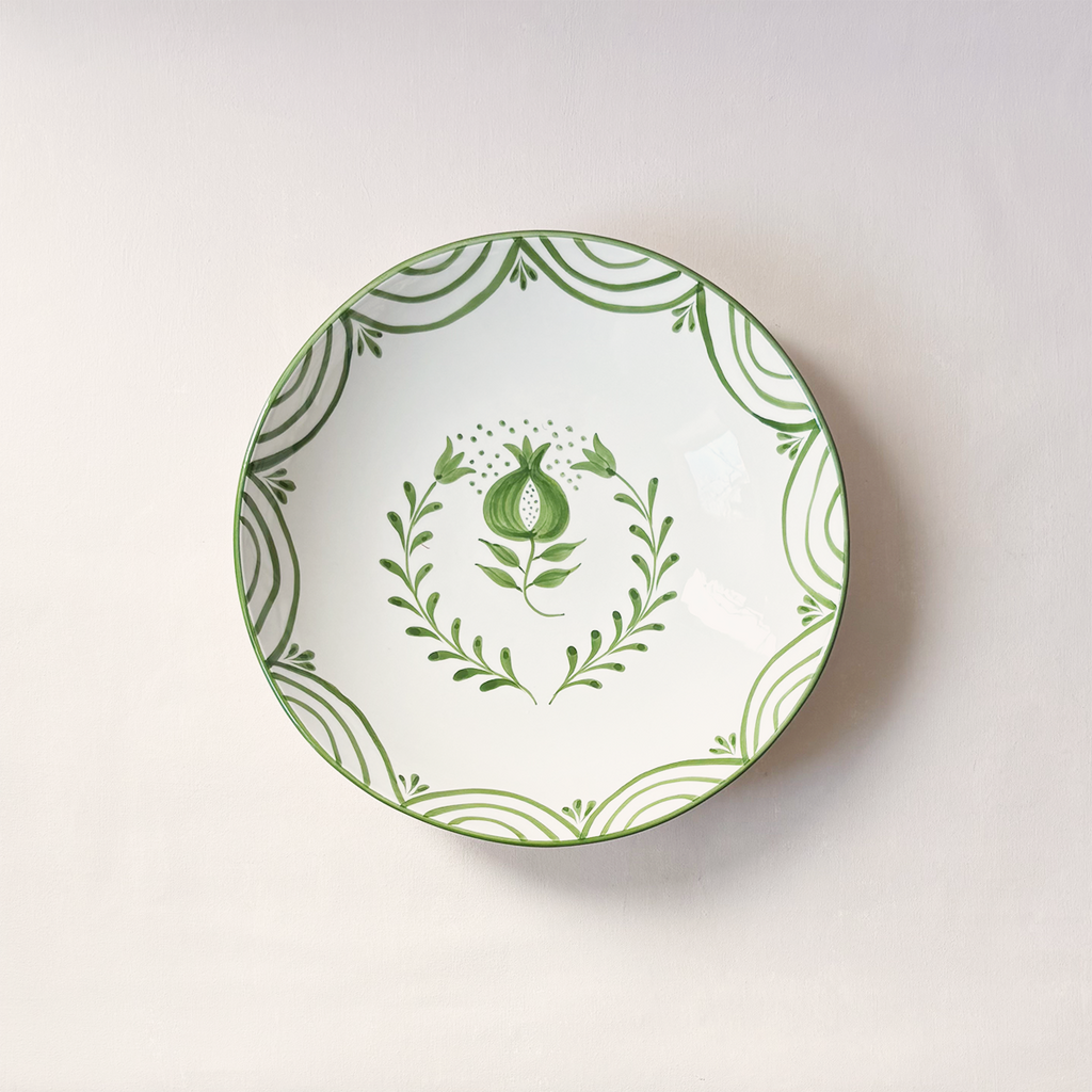 Pomegranate Crest Green Salad Bowl