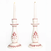 Pomegranate Duet Rose Candlestick