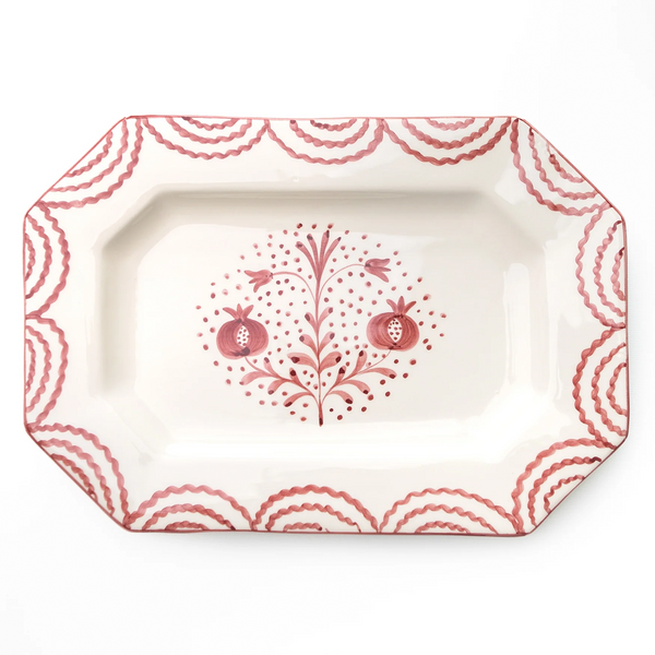 Pomegranate Duet Rose Serving Platter