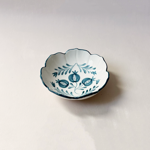 Pomegranate Trio Vine Teal Bowl