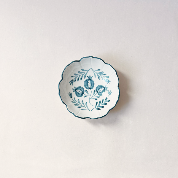 Pomegranate Trio Vine Teal Bowl