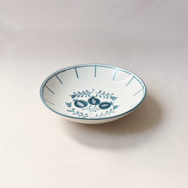 Pomegranate Trio Vine Teal Salad Bowl