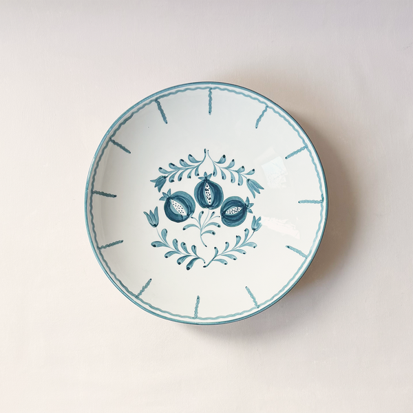 Pomegranate Trio Vine Teal Salad Bowl